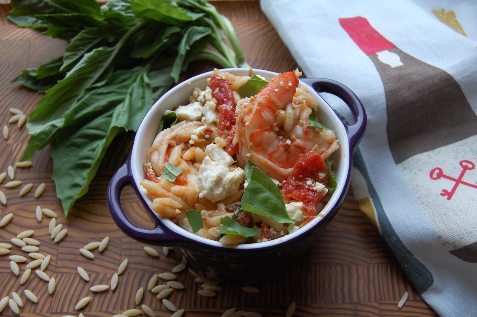 Bistro 164 Ottolenghi's Orzo with shrimp, tomatoes, basil and