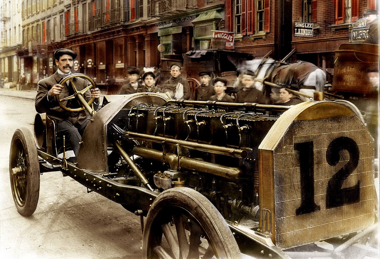 Just A Car Guy Sartori in Vanderbilt's 1906 250 hp automobile