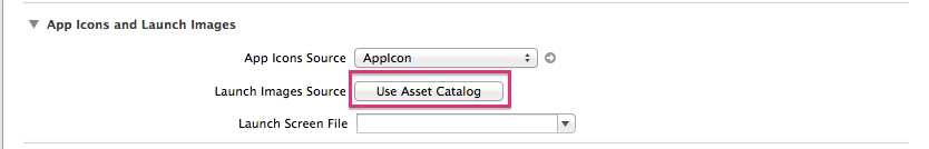 Click on Use Assets Catalog. Click on Use Assets Catalog.