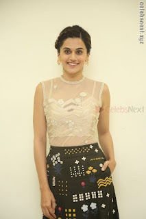 Taapsee Pannu in transparent top at Anando hma theatrical trailer launch ~  Exclusive 001