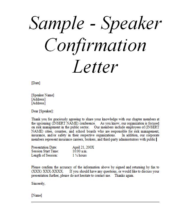 Speaking Engagement Contract Template Master of Documents