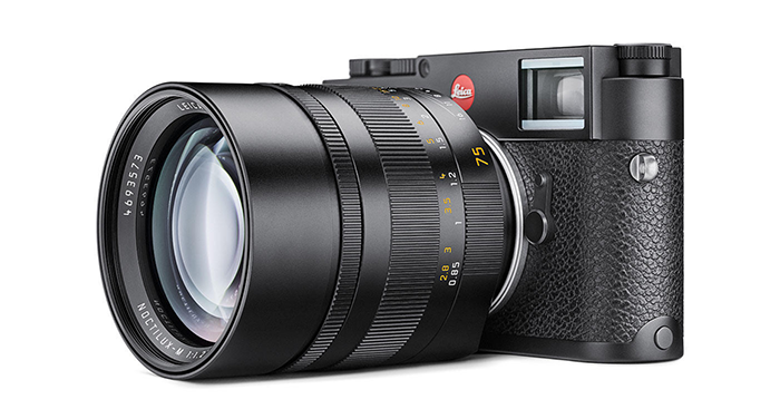 Объектив Leica Noctilux-M 75mm f/1.25 Asph установленный на камеру