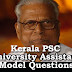 Kerala PSC Model Questions for University Assistant Exam - 100