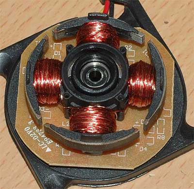 brushless DC motor in computer fan brushless DC motor in computer fan