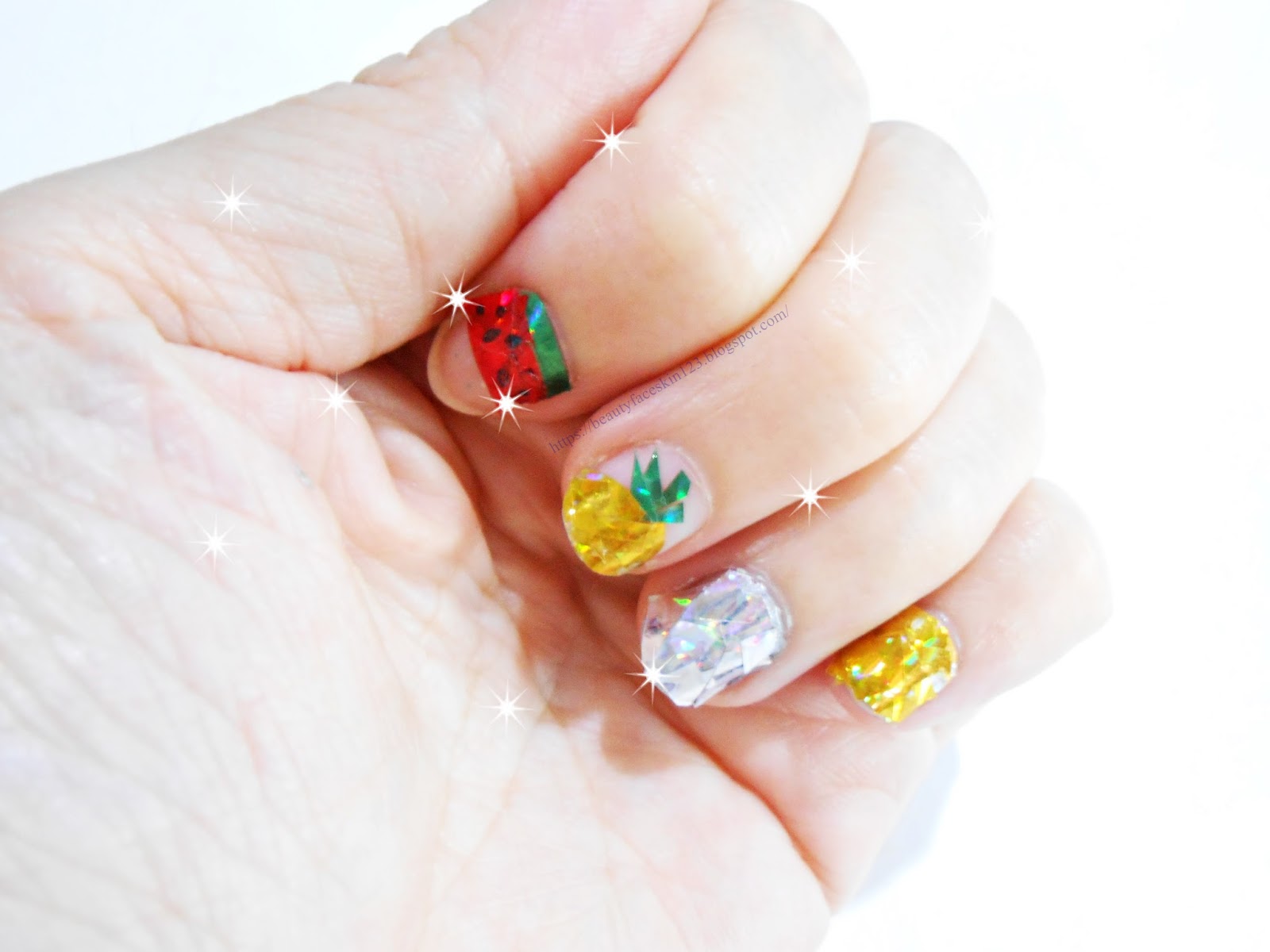 simple korean nail art