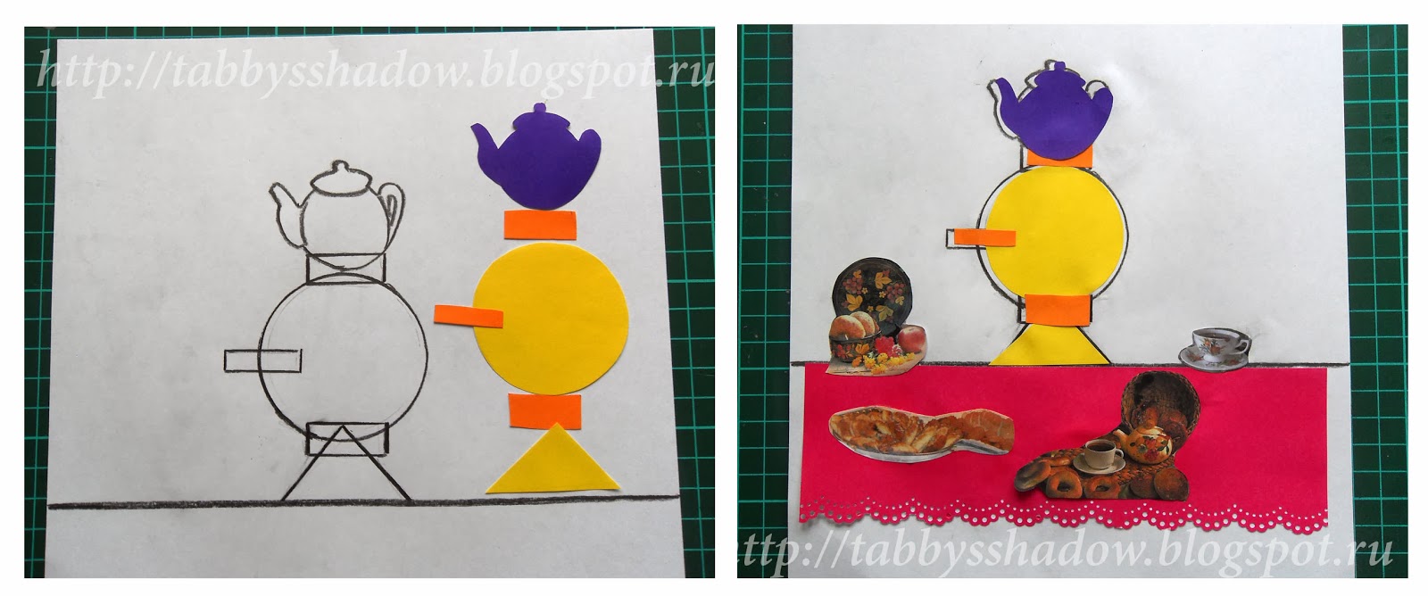 аппликация самовар