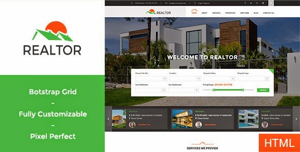 realtor real estate html template free download themeforest free real estate template