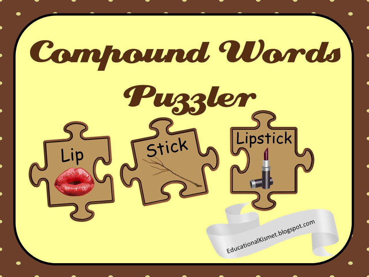 Educational Kismet : Compound Words Puzzler {Large}