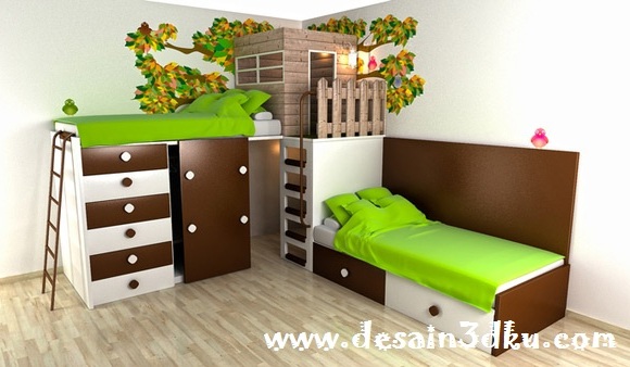 Desain Interior Minimalis Kamar Tidur Anak