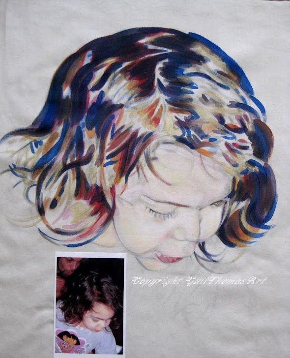 Painted Portraits on Fabric