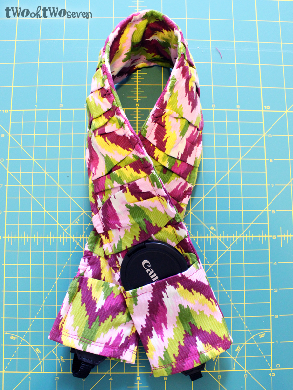 love lake living: Ruched Camera Strap Slipcover Tutorial