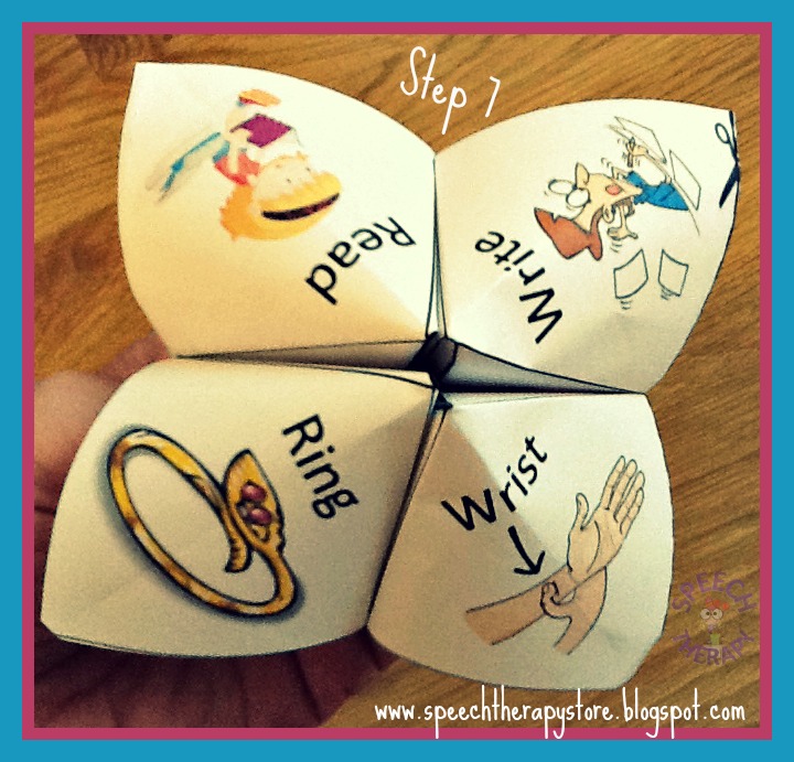 Speech Therapy How to Fold a Fortune Teller