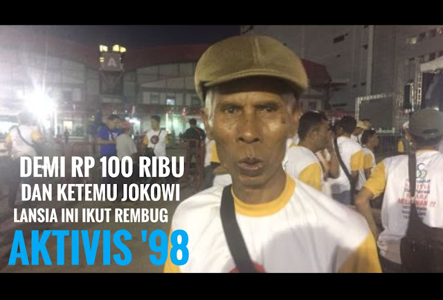 Demi Rp 100 Ribu dan Ketemu Jokowi, Lansia Ini Ikut Rembuk Aktivis ’98