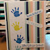 bunte Babykarten mit Hand und Fuß
