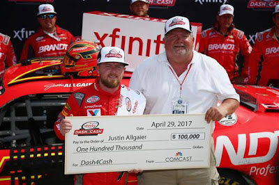 Justin Allgaier Win Second NASCAR Xfinity Series ‘Dash 4 Cash’