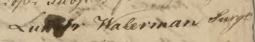 Signature of Luther Waterman Revolutionary War Surgeon