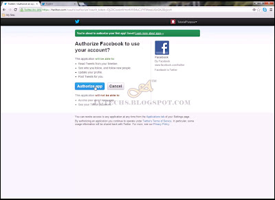 Auto Redirecting Facebook Posts to Twitter - Step 7
