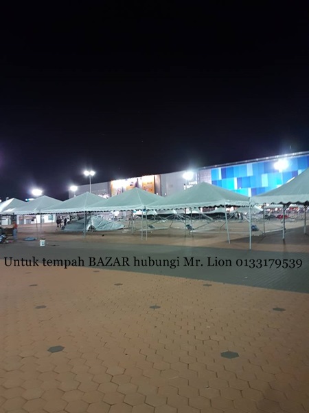 Bazar Raya 1 Nogori (Ramadhan) 2017 Kerja-kerja pemasangan khemah