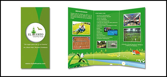 Diseño de Tripticos Country Club El Huerto Diseño de Tripticos Country Club El Huerto
