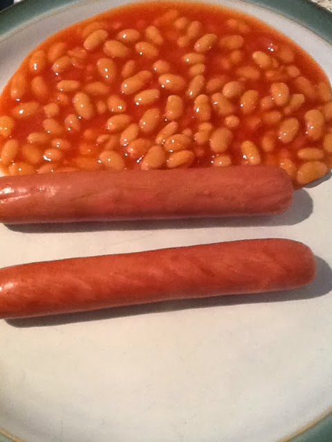 Princes hot dogs and baked beans