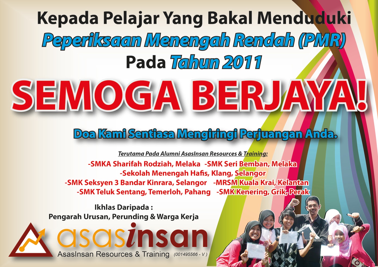 Klinik Motivasi AsasInsan Selamat Menduduki Peperiksaan