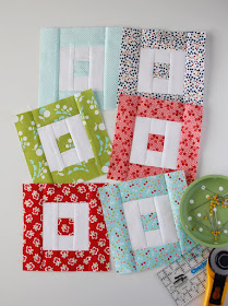 Love these little blocks from the Patchwork Quilt Along.  Free block pattern available!