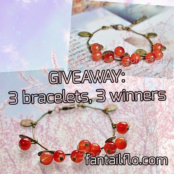 Giveaway: 3 Vintage Cherry Bracelets TO WIN! 