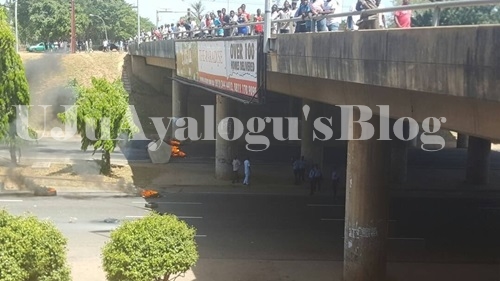 Abuja City on Lockdown as Taxi Drivers Clash with FCT Task Force in Violent Protests (Photos)