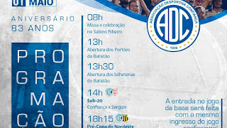 Confiança comemora aniversário de 83 anos nesta quarta-feira, 1º Confiança comemora aniversário de 83 anos nesta quarta-feira, 1º