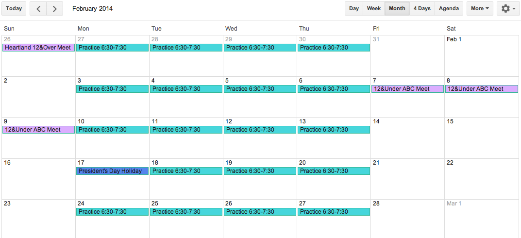 Imperial Beach Swim Team: Schedule