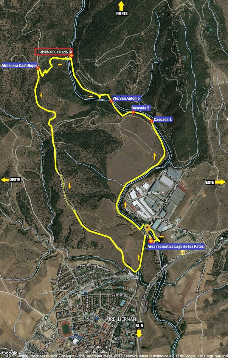 ruta senderismo a la cascada del hervidero