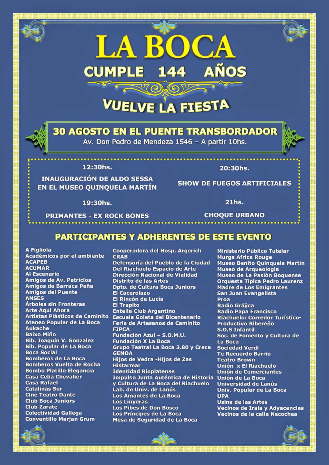 144 AÑOS DEL BARRIO LA BOCA