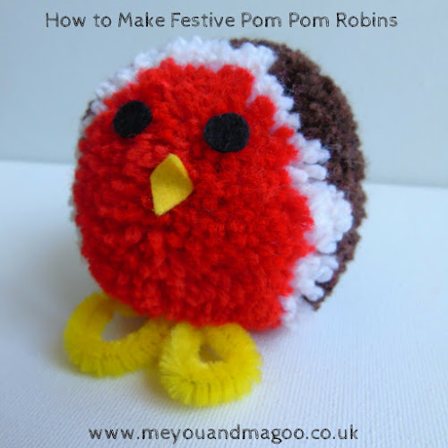 tutorial for handmade pom pom robins
