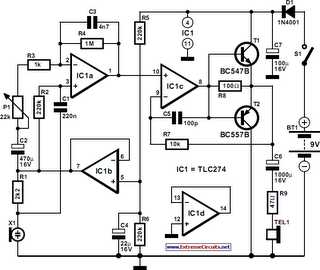 Pulse Rate Monitor Circuit Diagram - The Circuit