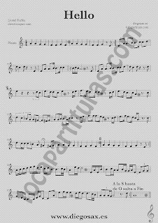   Partitura de Hello para Flauta Travesera, flauta dulce y flauta de pico  Lionel Richie  Sheet Music Flute and Recorder Music Score Hello
