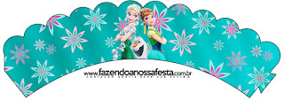 Frozen Fiebre Congelada: Imprimibles Gratis para Fiestas. Wrappers para cupcakes de Frozen Fiebre Congelada.