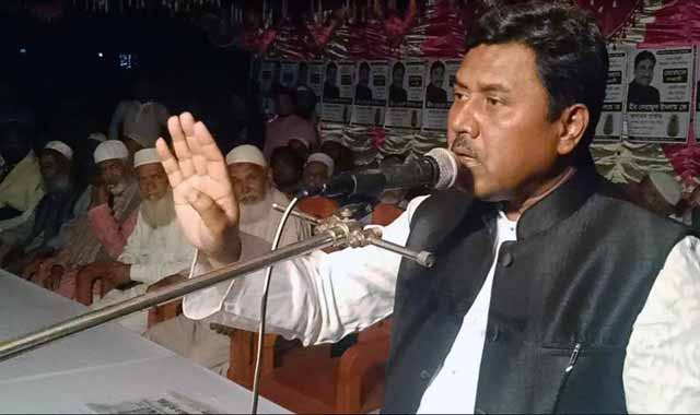 The meeting of Independent candidate Mir Berzul Islam in Belkuchi was held বেলকুচিতে স্বতন্ত্রপ্রার্থী মীর সেরাজুল ইসলামের নির্বাচনী সভা অনুষ্ঠিত