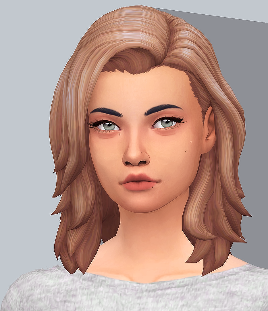 My Sims 4 Blog Long Front And Medium Wavy Hair Recolors For Females By