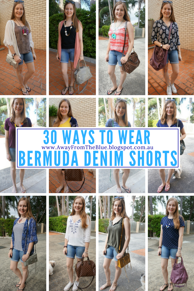 The Most Flattering Way to Wear Denim Bermuda Shorts & Outfit