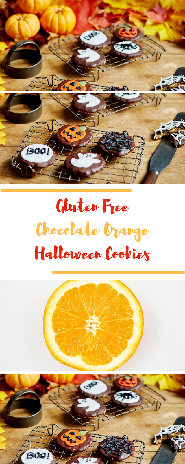 Gluten Free Chocolate Orange Halloween Cookies
