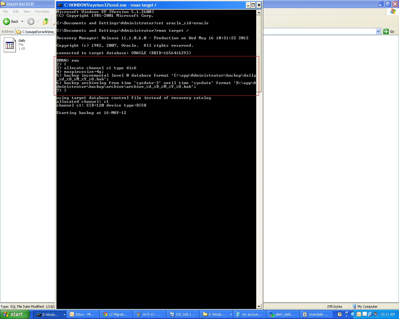 Saugat Chatterjee's Oracle DBA blogs
