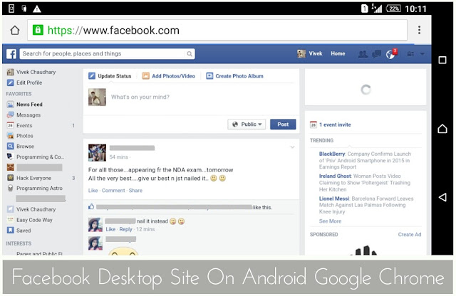 How To Access Facebook Desktop Site On Android Phone Or Vice Versa