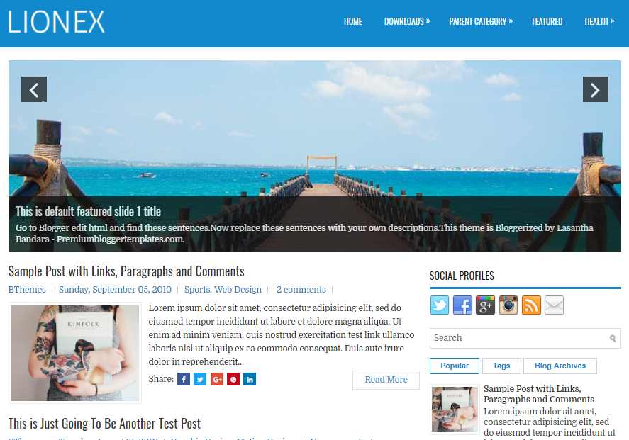 Lionex Lionex Blogger Template