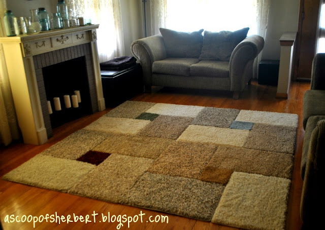 A Scoop of Sherbert: large area rug DIY for under $30
