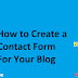 How to Create a Free Contact Form for your Blog