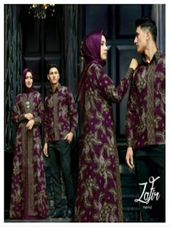 model baju batik pesta keluarga