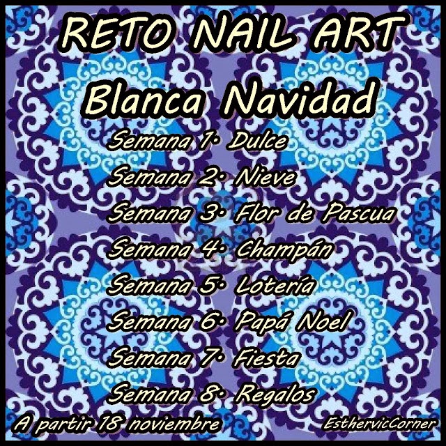 reto nail art blanca navidad