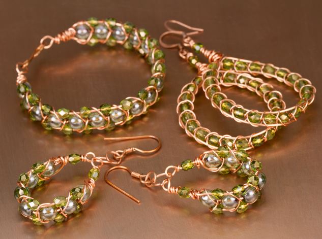 Wire Braided Earrings and Bracelet Tutorial / The Beading Gem