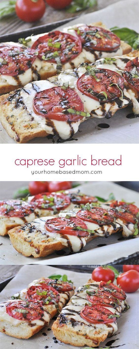 Caprese Garlic Bread #caprese #garlic #bread #lunchideas #lunchrecipes Caprese Garlic Bread #caprese #garlic #bread #lunchideas #lunchrecipes