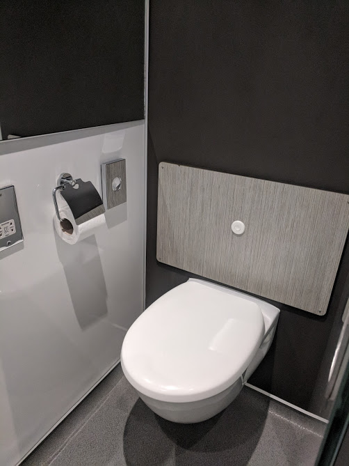 Staying in a Recycled Shipping Container at The Eden Project - YHA Eden Project Review  - en-suite toilet 